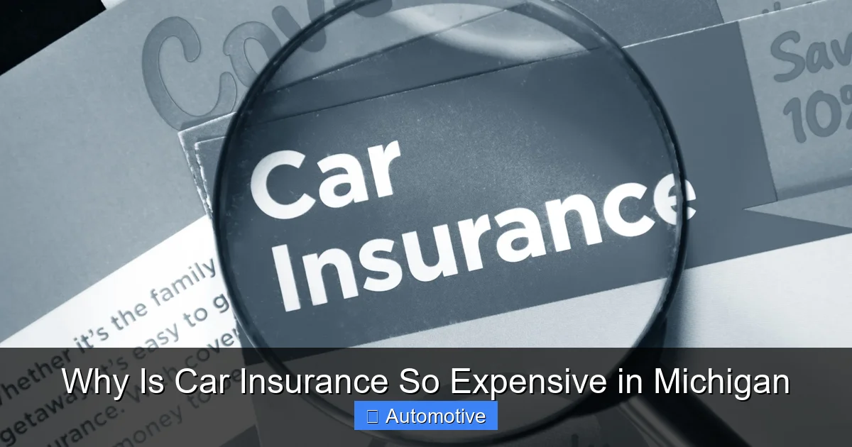 Why Is Car Insurance So Expensive in Michigan