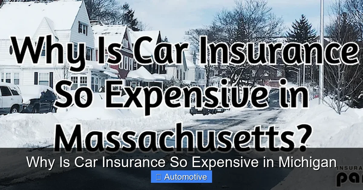 Why Is Car Insurance So Expensive in Michigan