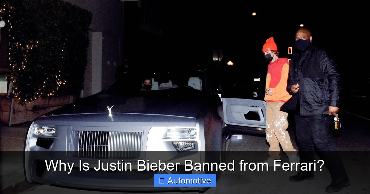 Why Is Justin Bieber Banned from Ferrari?