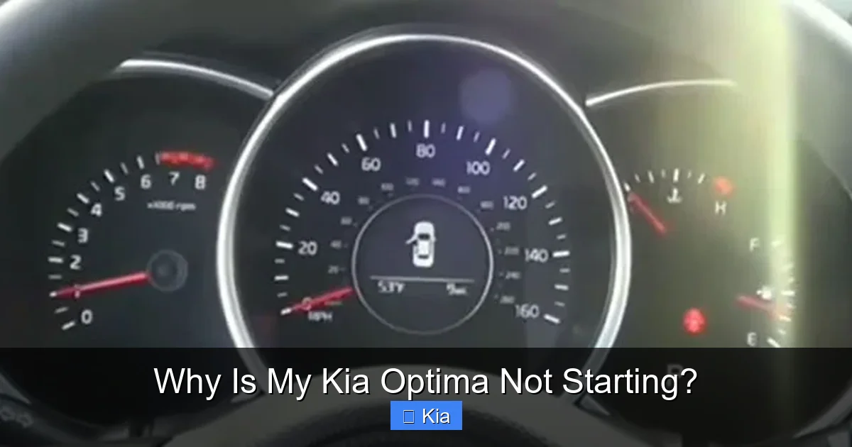 Why Is My Kia Optima Not Starting?