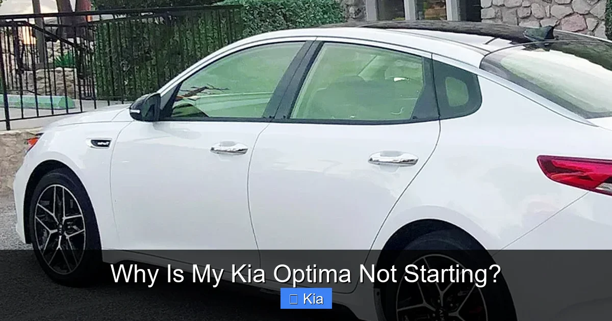Why Is My Kia Optima Not Starting?