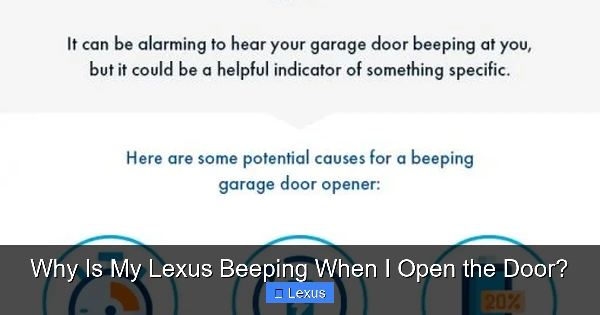 Why Is My Lexus Beeping When I Open the Door?