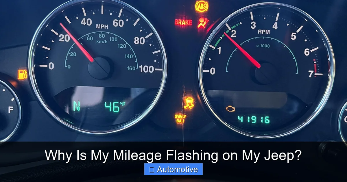Why Is My Mileage Flashing on My Jeep?