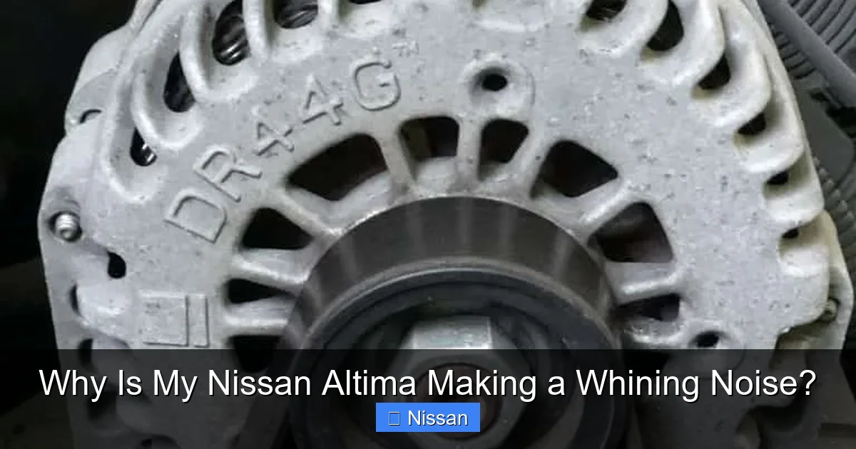 Why Is My Nissan Altima Making a Whining Noise?