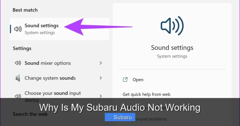 Why Is My Subaru Audio Not Working