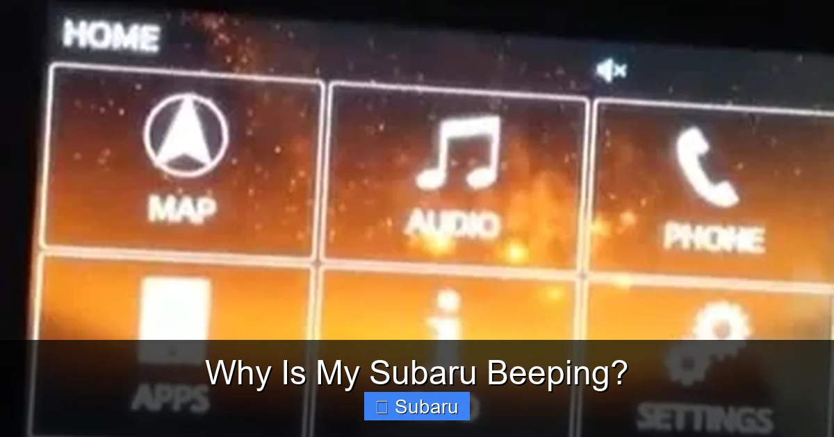 Why Is My Subaru Beeping?