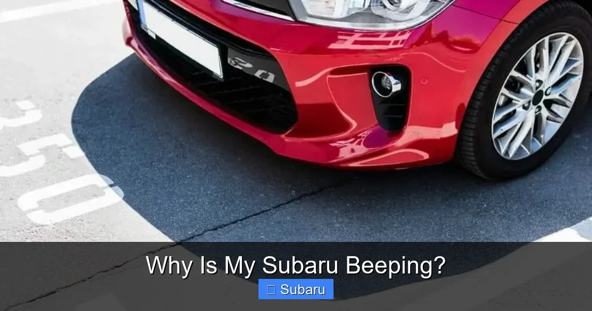 Why Is My Subaru Beeping?
