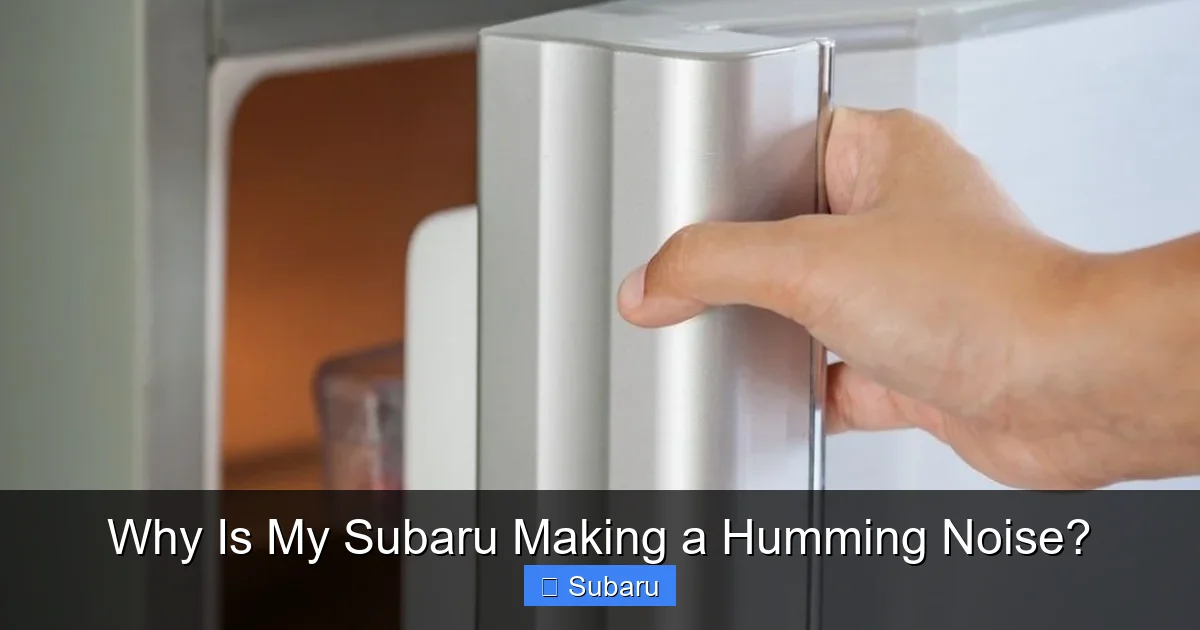 Why Is My Subaru Making a Humming Noise?