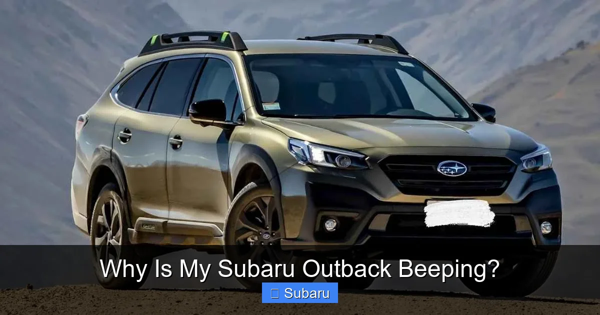 Why Is My Subaru Outback Beeping?