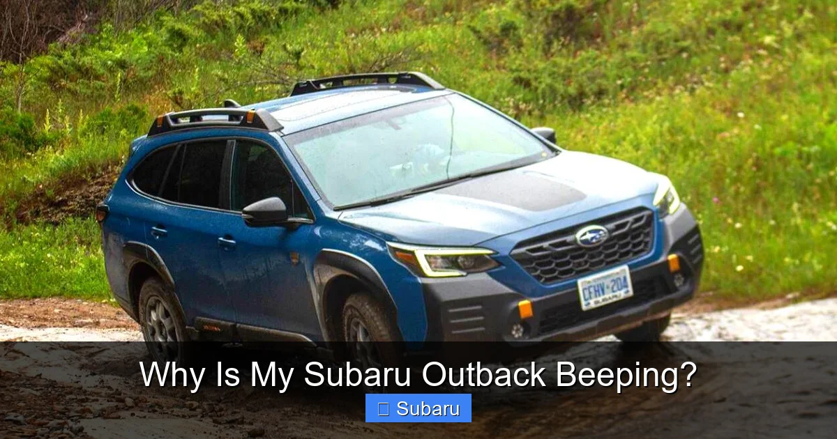 Why Is My Subaru Outback Beeping?