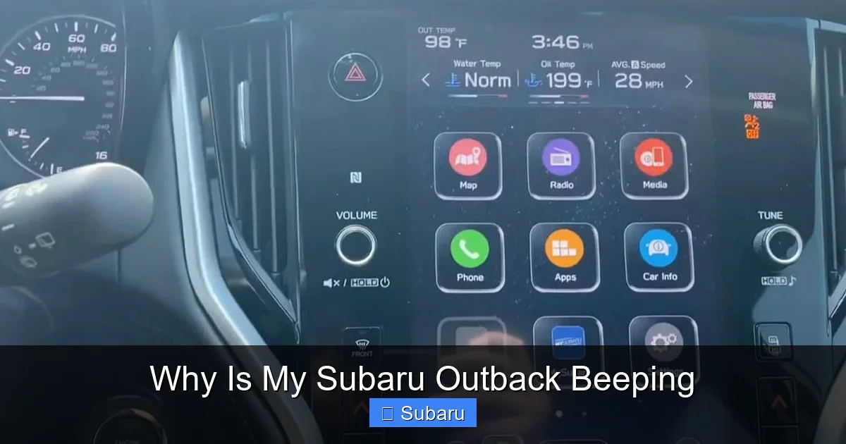Why Is My Subaru Outback Beeping
