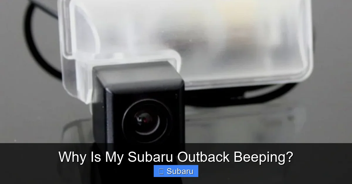 Why Is My Subaru Outback Beeping?