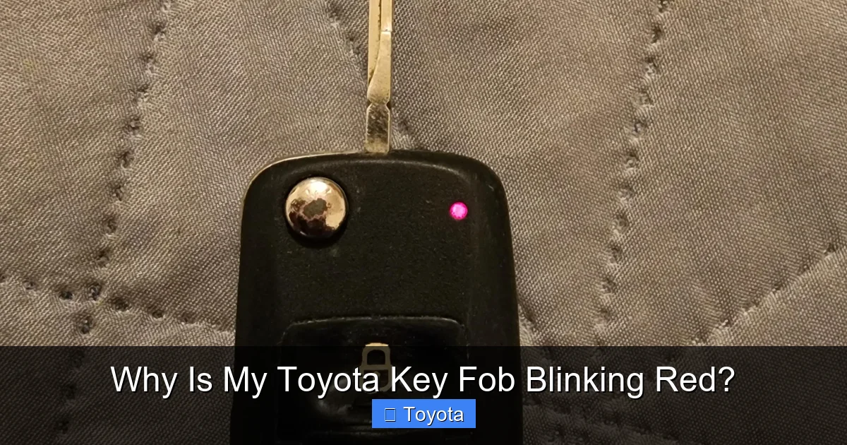 Why Is My Toyota Key Fob Blinking Red?