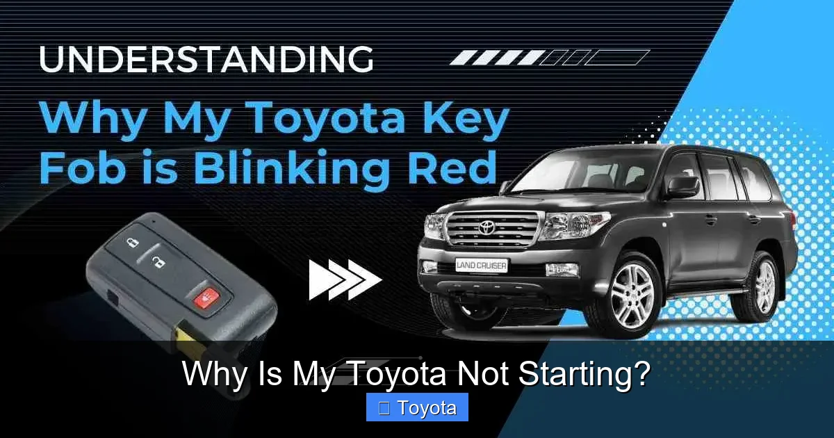 Why Is My Toyota Not Starting?