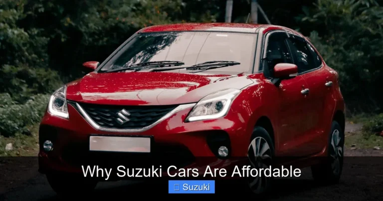Why Suzuki Cars Are Affordable
