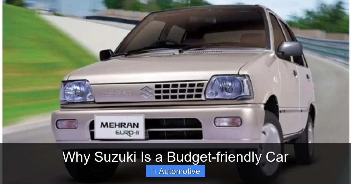 Why Suzuki Is a Budget-friendly Car