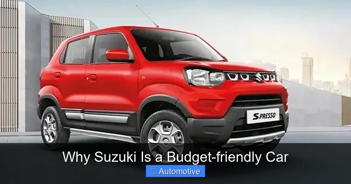 Why Suzuki Is a Budget-friendly Car