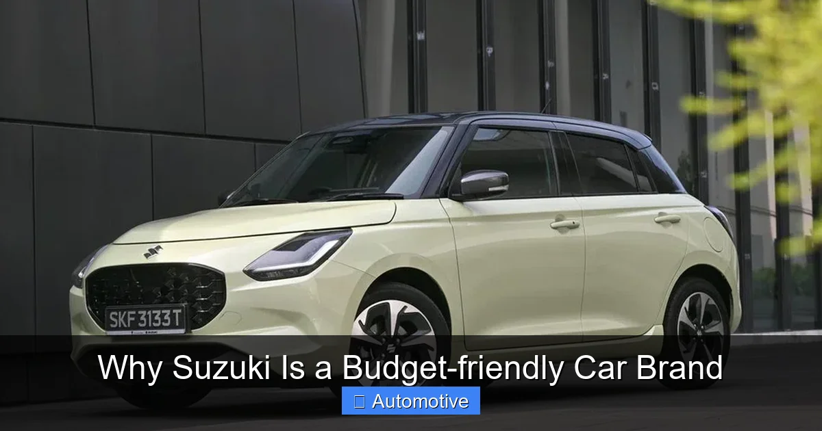 Why Suzuki Is a Budget-friendly Car Brand
