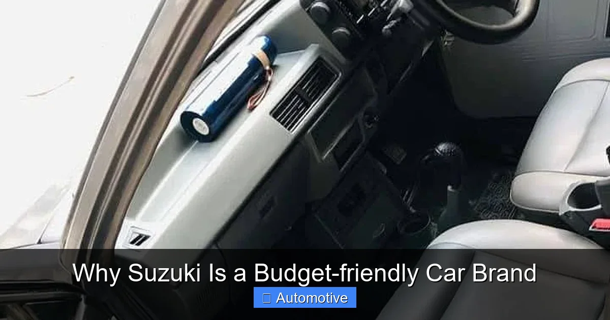 Why Suzuki Is a Budget-friendly Car Brand