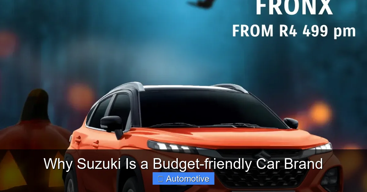 Why Suzuki Is a Budget-friendly Car Brand