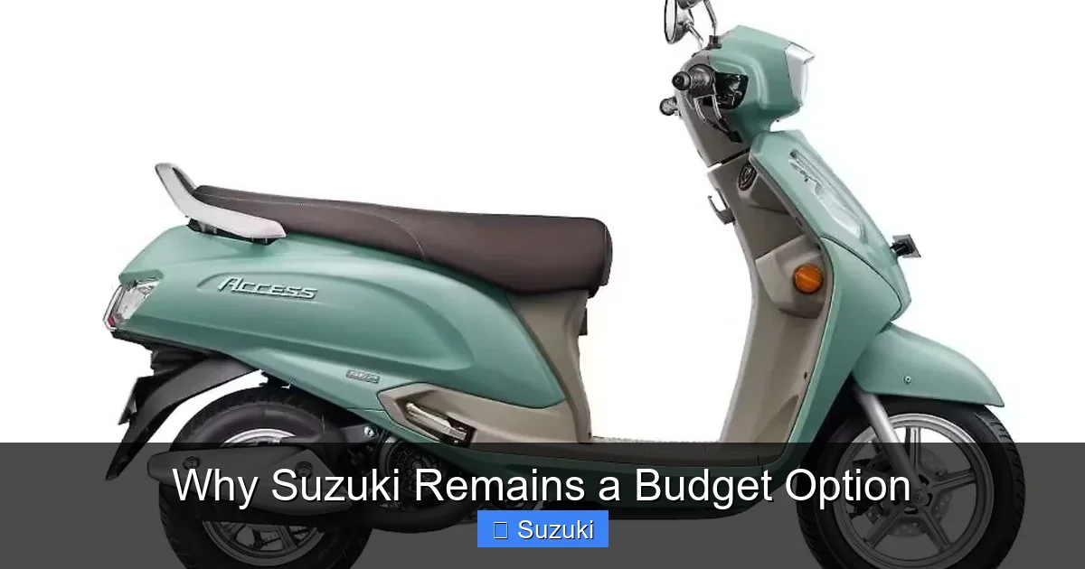 Why Suzuki Remains a Budget Option