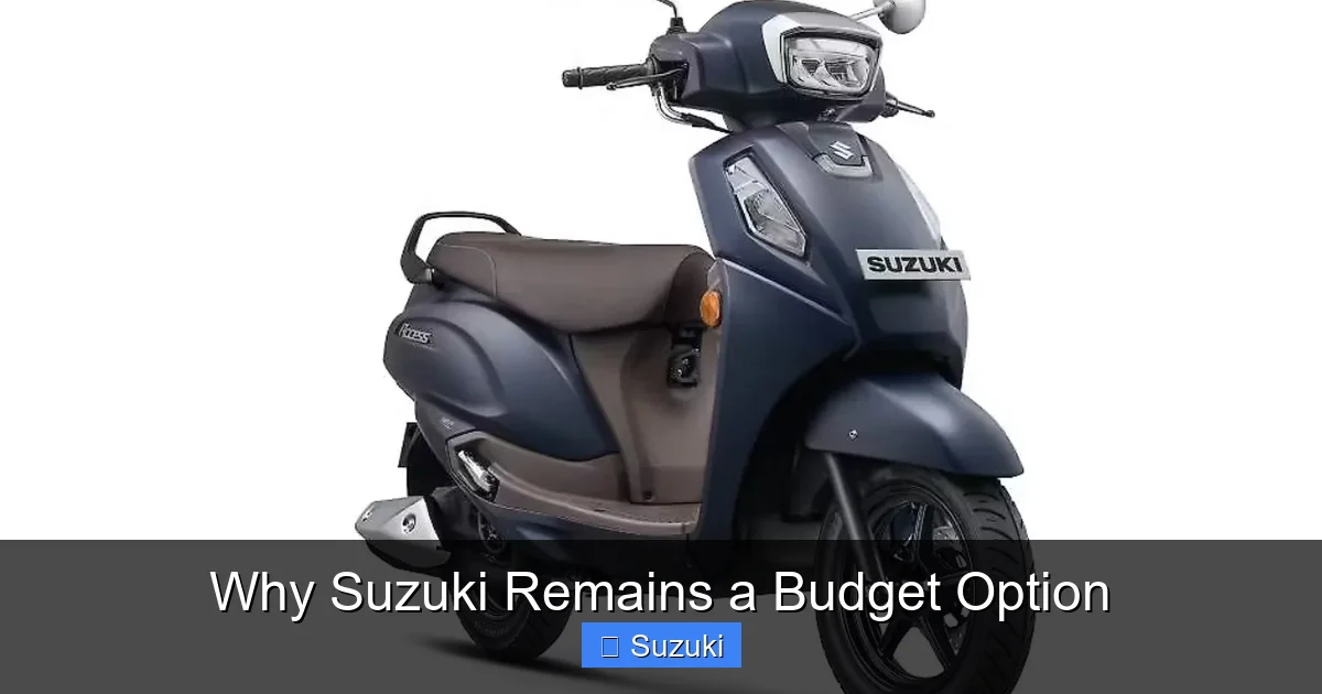 Why Suzuki Remains a Budget Option