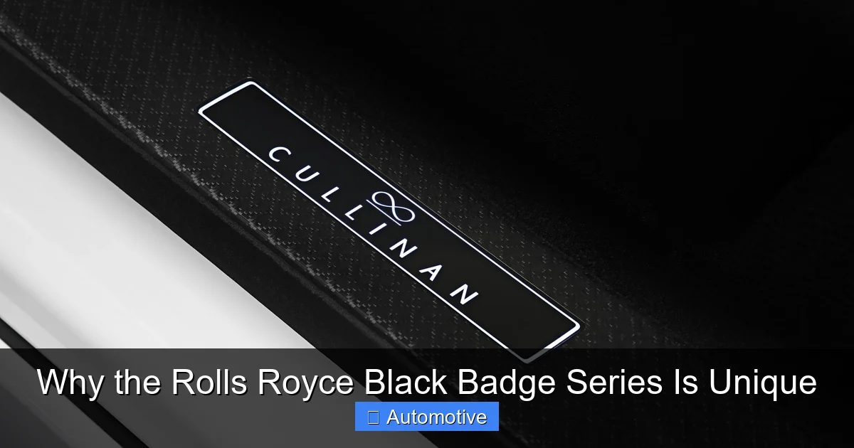 Why the Rolls Royce Black Badge Series Is Unique
