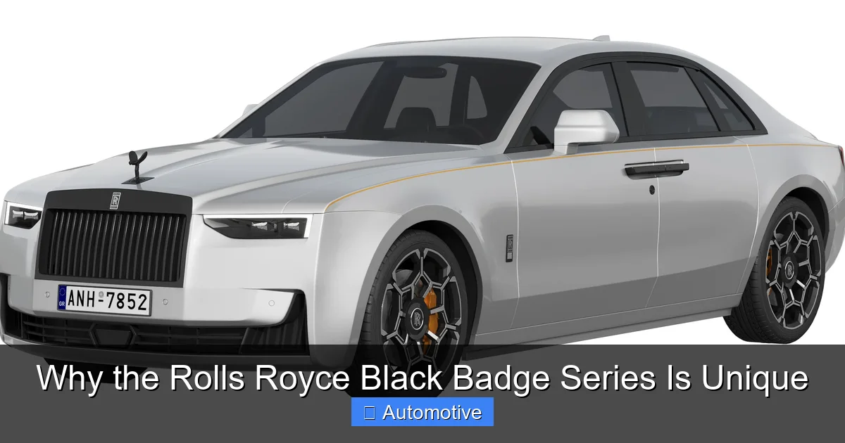 Why the Rolls Royce Black Badge Series Is Unique