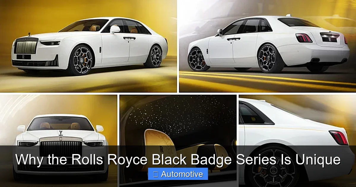 Why the Rolls Royce Black Badge Series Is Unique