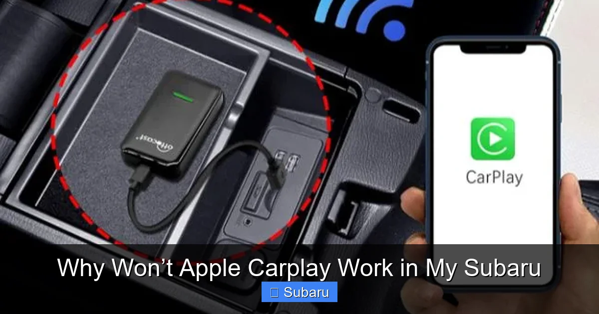 Why Won’t Apple Carplay Work in My Subaru