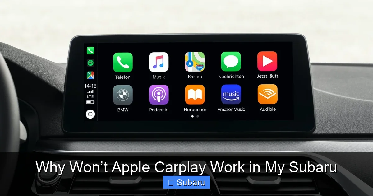 Why Won’t Apple Carplay Work in My Subaru