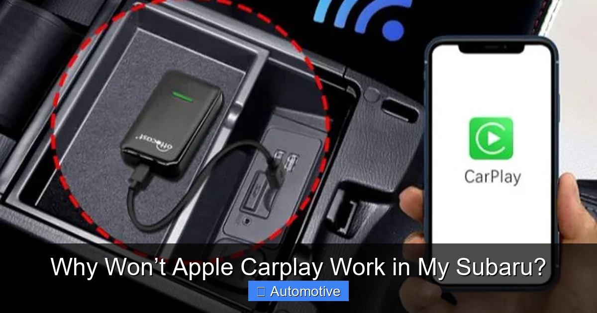 Why Won’t Apple Carplay Work in My Subaru?