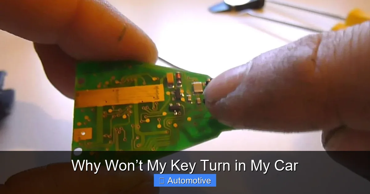 Why Won’t My Key Turn in My Car
