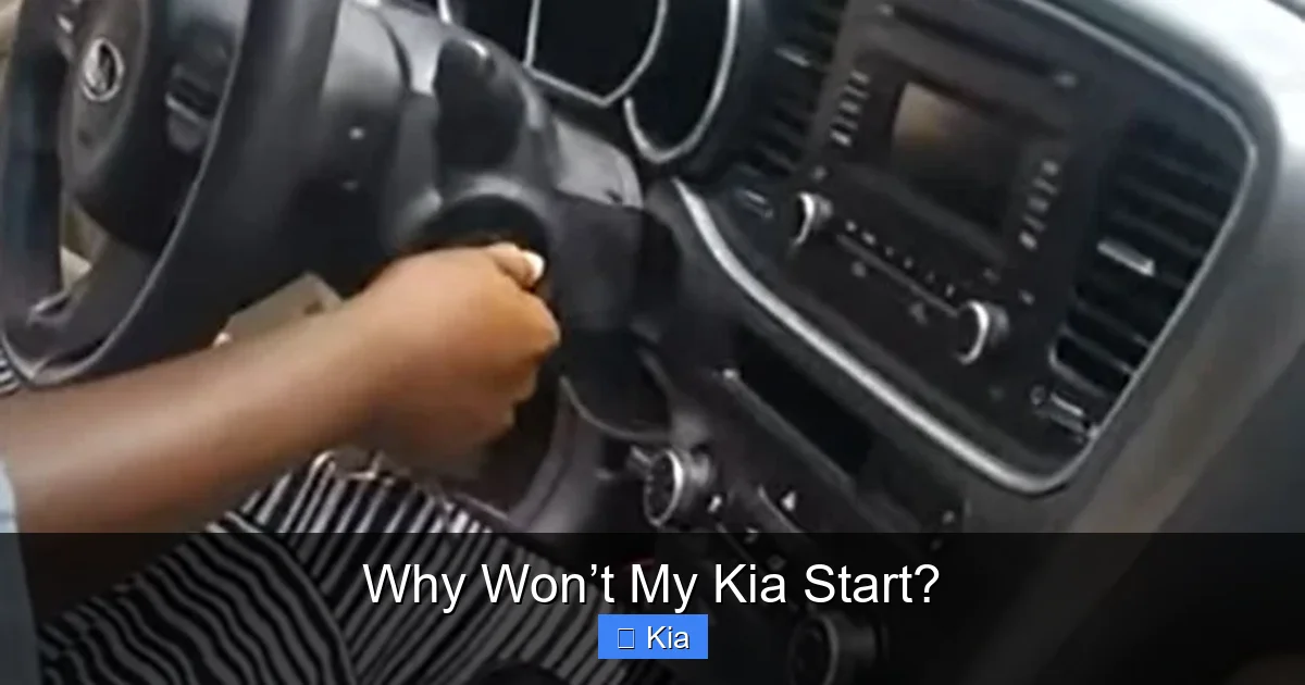 Why Won’t My Kia Start?