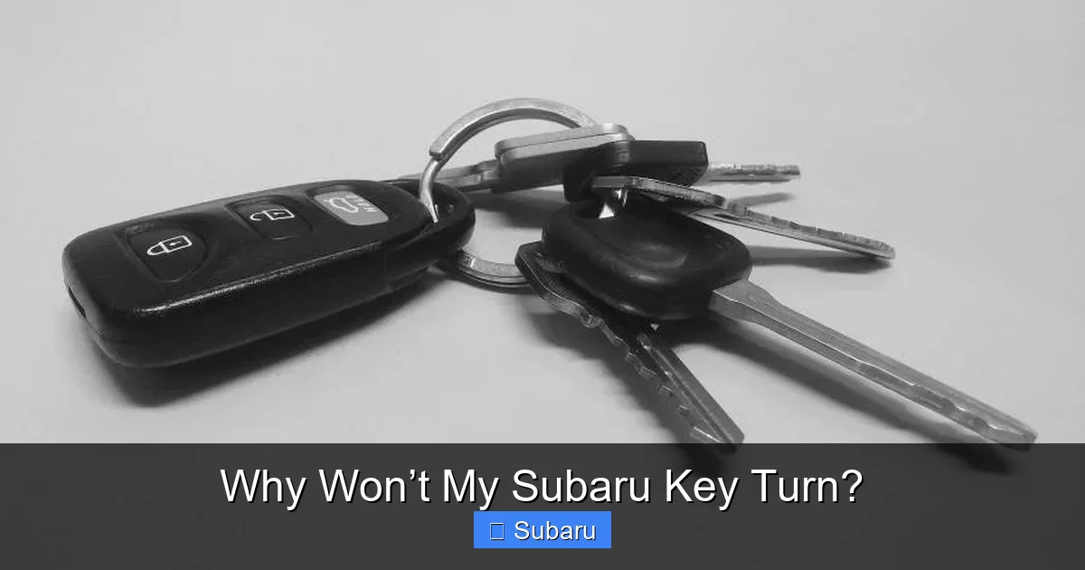 Why Won’t My Subaru Key Turn?