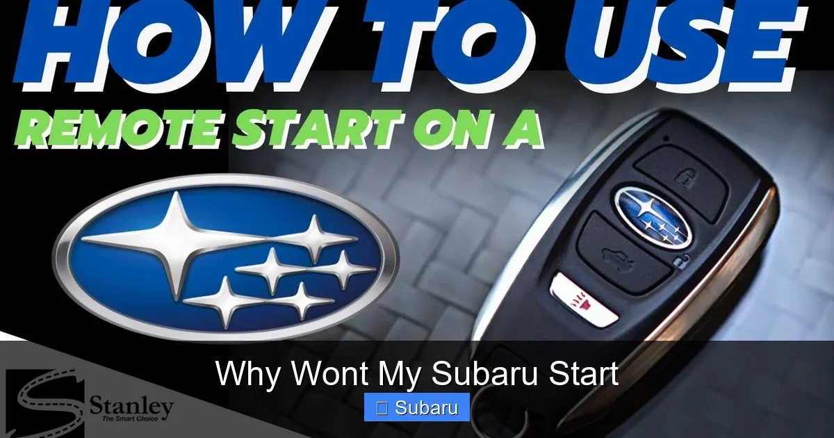 Why Wont My Subaru Start