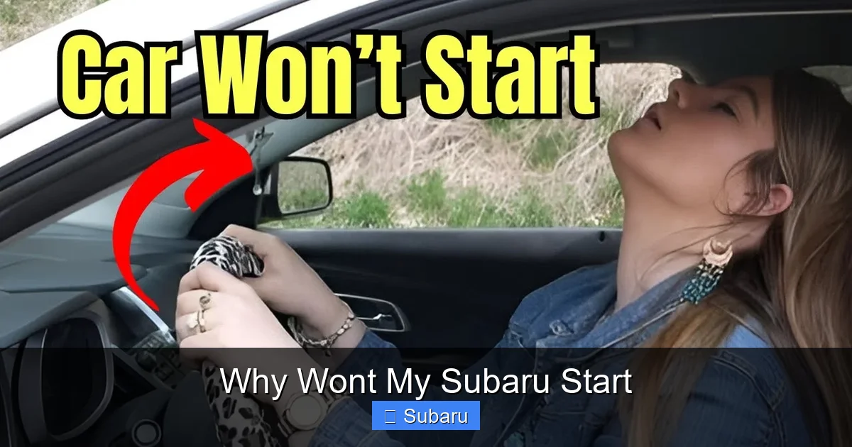 Why Wont My Subaru Start
