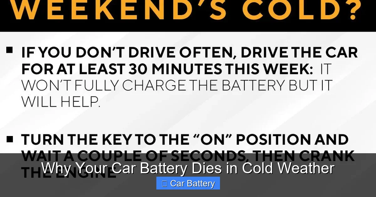 Why Your Car Battery Dies in Cold Weather