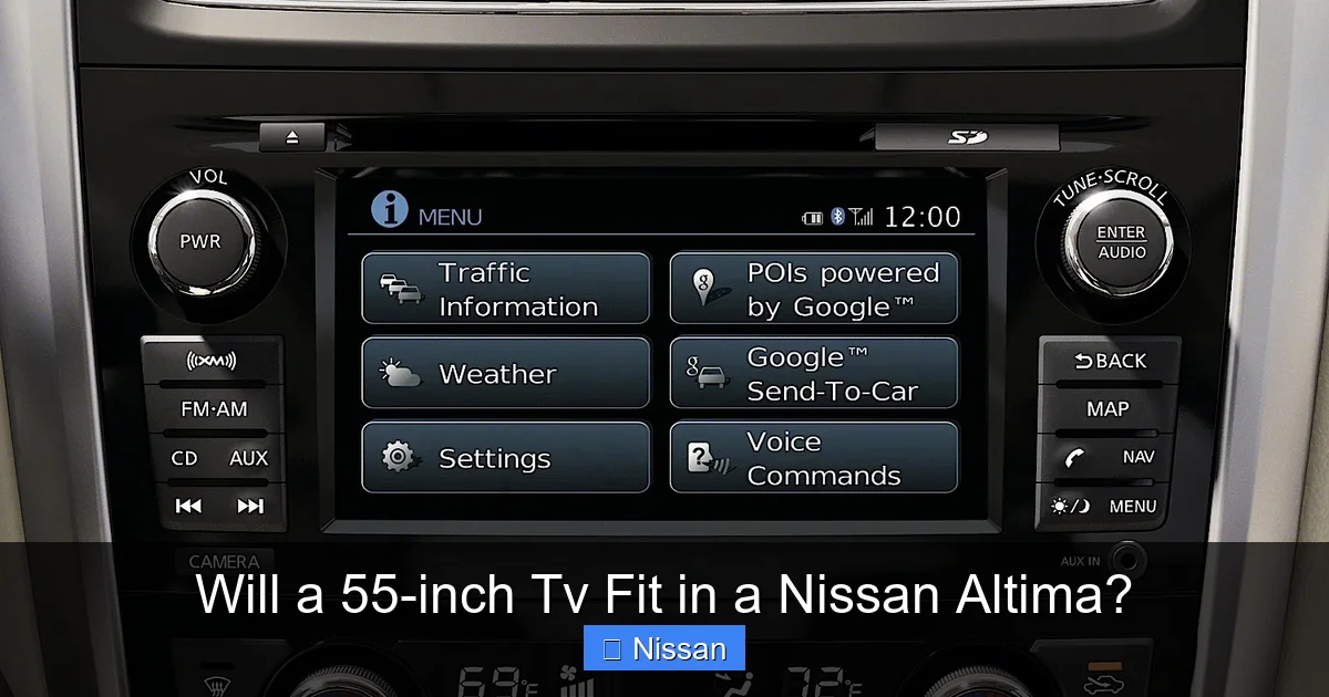 Will a 55-inch Tv Fit in a Nissan Altima?
