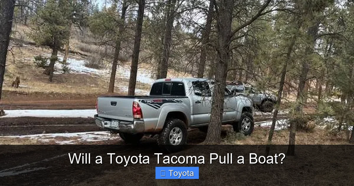Will a Toyota Tacoma Pull a Boat?