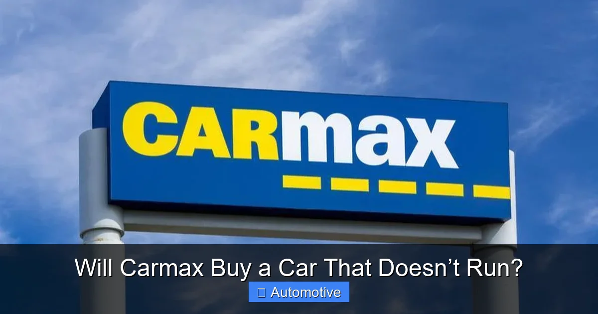 Will Carmax Buy a Car That Doesn’t Run?
