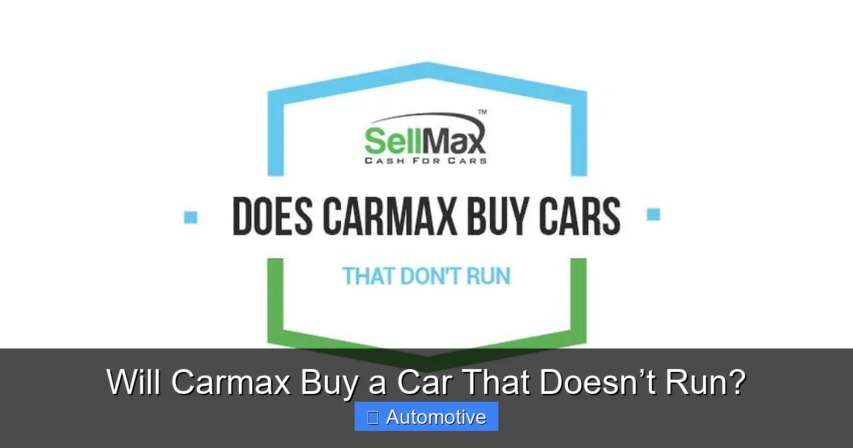 Will Carmax Buy a Car That Doesn’t Run?