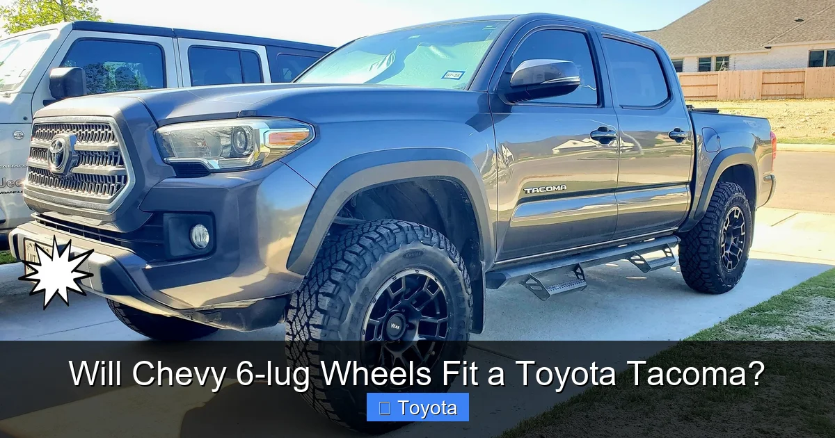 Will Chevy 6-lug Wheels Fit a Toyota Tacoma?