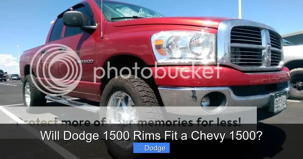 Will Dodge 1500 Rims Fit a Chevy 1500?