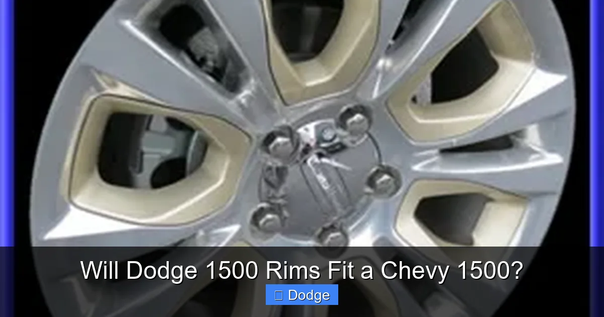 Will Dodge 1500 Rims Fit a Chevy 1500?