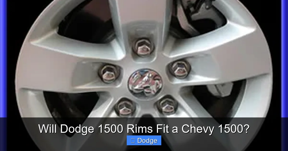 Will Dodge 1500 Rims Fit a Chevy 1500?