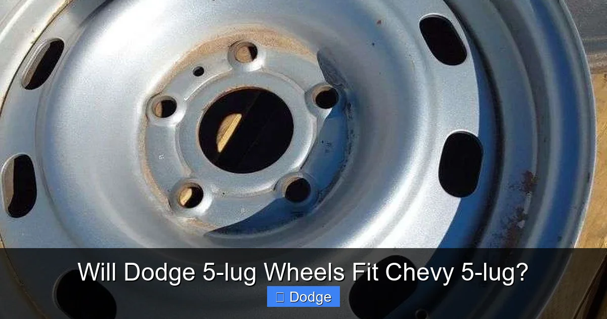 Will Dodge 5-lug Wheels Fit Chevy 5-lug?