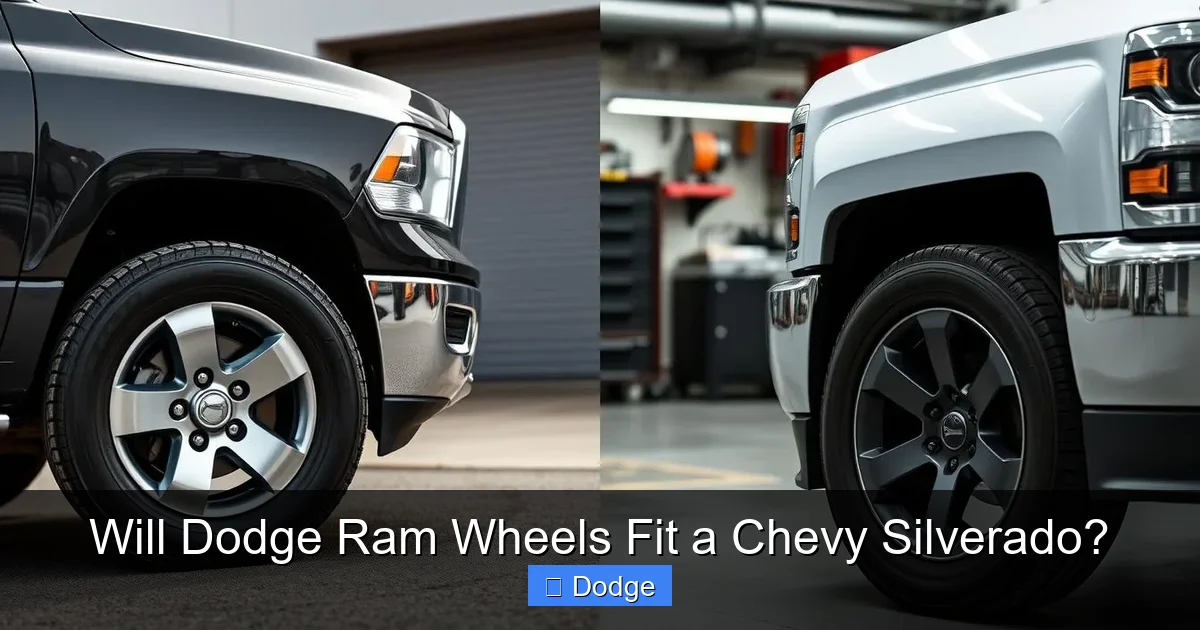 Will Dodge Ram Wheels Fit a Chevy Silverado?