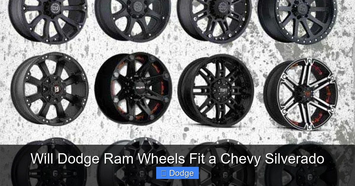 Will Dodge Ram Wheels Fit a Chevy Silverado