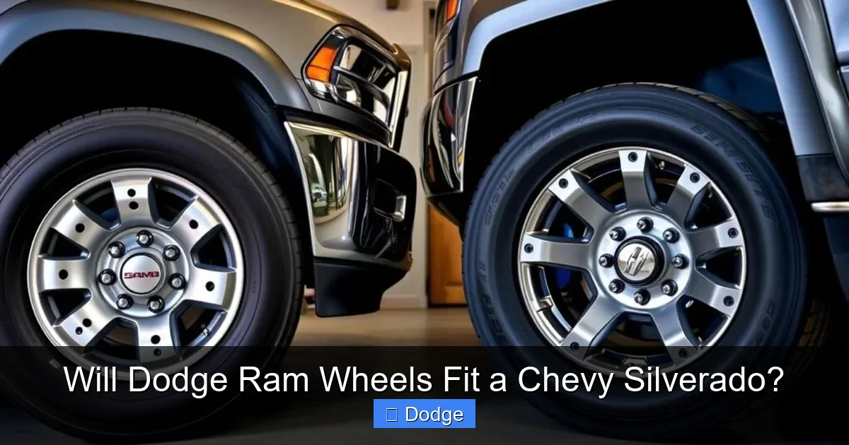 Will Dodge Ram Wheels Fit a Chevy Silverado?